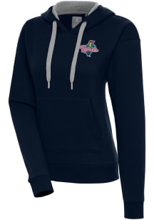 Antigua Cedar Rapids Kernels Womens Navy Blue Victory Hooded Sweatshirt