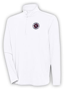 Antigua New England Revolution Mens White Hunk Long Sleeve Qtr Zip Pullover