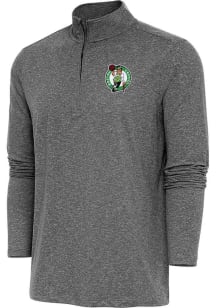 Antigua Boston Celtics Mens Black Hunk Long Sleeve Qtr Zip Pullover