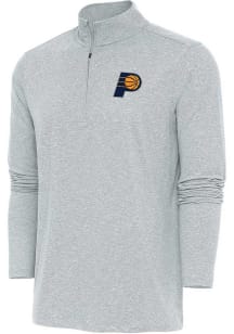 Antigua Indiana Pacers Mens Grey Hunk Long Sleeve Qtr Zip Pullover