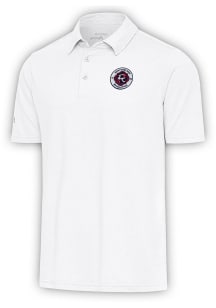 Antigua New England Revolution Mens White Par 3 Short Sleeve Polo