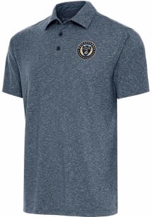 Antigua Philadelphia Union Mens Navy Blue Par 3 Short Sleeve Polo