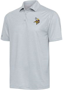 Antigua Minnesota Vikings Mens Grey Skills Short Sleeve Polo