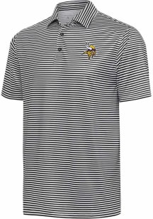 Antigua Minnesota Vikings Mens Black Skills Short Sleeve Polo
