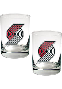 Portland Trail Blazers 2 Piece Rock Glass - White