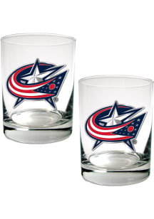 Columbus Blue Jackets 2 Piece Rock Glass - White