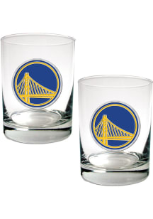 Golden State Warriors 2 Piece Rock Glass - White