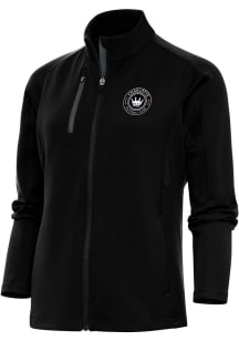 Antigua Charlotte FC Womens Black Metallic Logo Generation Light Weight Jacket