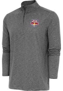 Antigua New York Red Bulls Mens Black Hunk Long Sleeve Qtr Zip Pullover