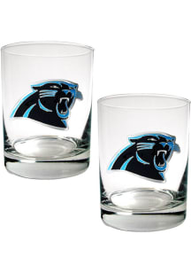 Carolina Panthers 2 Piece Rock Glass - White