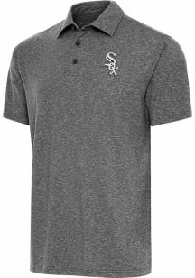 Antigua Chicago White Sox Mens Black Par 3 Short Sleeve Polo