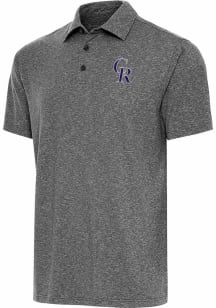 Antigua Colorado Rockies Mens Black Par 3 Short Sleeve Polo