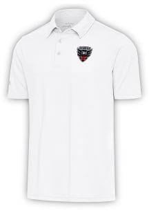 Antigua DC United Mens White Par 3 Short Sleeve Polo
