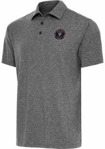Antigua Inter Miami CF Mens Black Par 3 Short Sleeve Polo