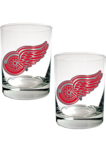 Detroit Red Wings 2 Piece Rock Glass - White