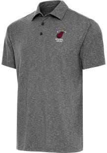 Antigua Miami Heat Mens Black Par 3 Short Sleeve Polo
