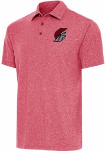 Antigua Portland Trail Blazers Mens Red Par 3 Short Sleeve Polo