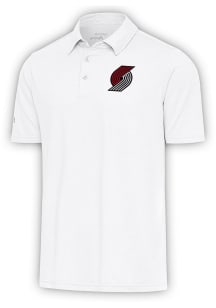 Antigua Portland Trail Blazers Mens White Par 3 Short Sleeve Polo