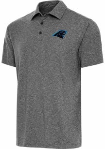 Antigua Carolina Panthers Mens Black Par 3 Short Sleeve Polo