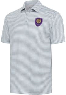 Antigua Orlando City SC Mens Grey Skills Short Sleeve Polo