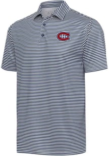 Antigua Montreal Canadiens Mens Navy Blue Skills Short Sleeve Polo
