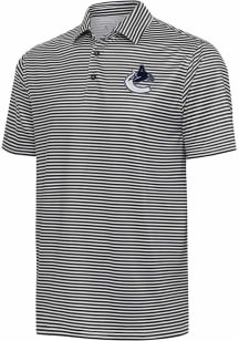 Antigua Vancouver Canucks Mens Black Skills Short Sleeve Polo