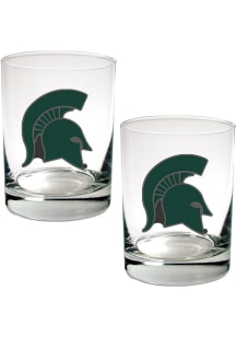 Michigan State Spartans 2 Piece Rock Glass - White