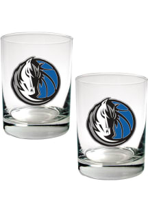 Dallas Mavericks 2 Piece Rock Glass - White