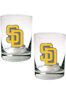 San Diego Padres 2 Piece Rock Glass - White