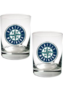 Seattle Mariners 2 Piece Rock Glass - White