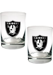 Las Vegas Raiders 2 Piece Rock Glass - White