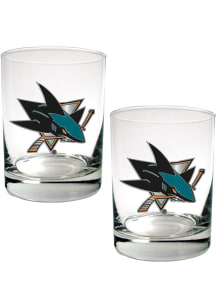 San Jose Sharks 2 Piece Rock Glass - White