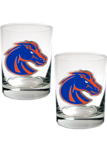 Boise State Broncos 2 Piece Rock Glass - White