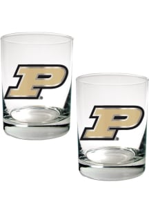 Purdue Boilermakers 2 Piece Rock Glass - White