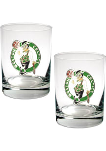 Boston Celtics 2 Piece Rock Glass - White