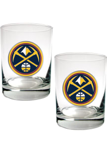 Denver Nuggets 2 Piece Rock Glass - White