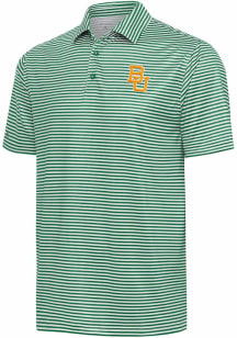Antigua Baylor Bears Mens Green Skills Short Sleeve Polo