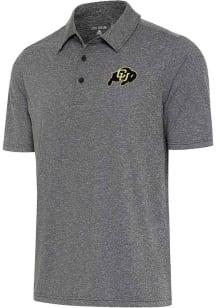 Antigua Colorado Buffaloes Mens Black Par 3 Short Sleeve Polo