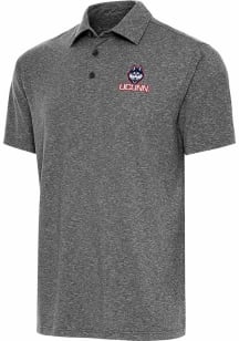 Antigua UConn Huskies Mens Black Par 3 Short Sleeve Polo