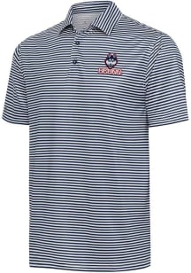 Antigua UConn Huskies Mens Navy Blue Skills Short Sleeve Polo