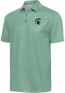 Antigua Michigan State Spartans Mens Green Skills Short Sleeve Polo