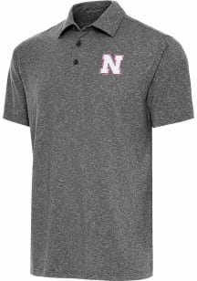 Antigua Nebraska Cornhuskers Mens Black Par 3 Short Sleeve Polo