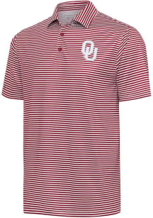 Antigua Oklahoma Sooners Mens Red Skills Short Sleeve Polo