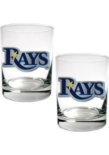 Tampa Bay Rays 2 Piece Rock Glass - White
