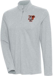 Antigua Bowling Green Falcons Womens Grey Confront Qtr Zip Pullover