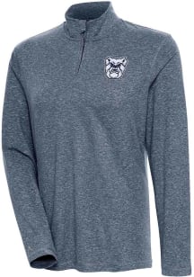 Antigua Butler Bulldogs Womens Navy Blue Confront Qtr Zip Pullover