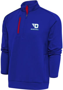 Antigua Dayton Flyers Mens Blue Basketball Generation Long Sleeve Qtr Zip Pullover