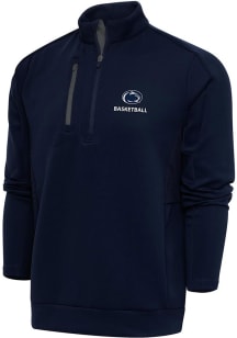 Antigua Penn State Nittany Lions Mens Navy Blue Basketball Generation Long Sleeve Qtr Zip Pullover