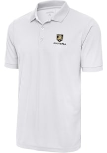Antigua Army Black Knights White Football Legacy Pique Big and Tall Polo