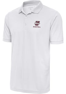 Antigua Massachusetts Minutemen White Basketball Legacy Pique Big and Tall Polo